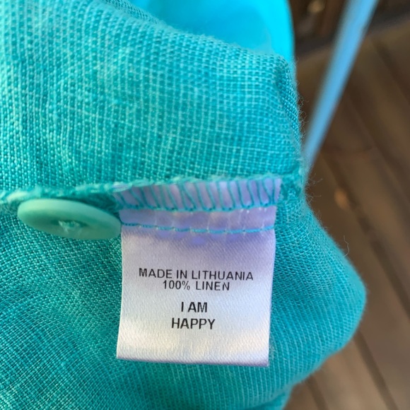 Flax Linen Backup Tunic Top Size M Back Up Blouse - Picture 7 of 9